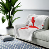 Dragons - Velveteen Plush Blanket (White)