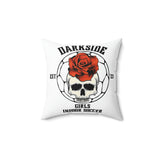 Darkside - RoseSkull- Spun Polyester Square Pillow (White)