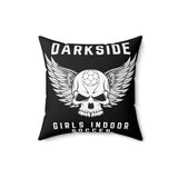 Darkside - WingSkull - Spun Polyester Square Pillow (Black)