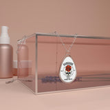 DarkSide - RoseSkull - Oval Necklace
