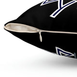 Navy Devils - Spun Polyester Square Pillow (Black)
