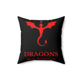 Dragons - Spun Polyester Square Pillow (Black)