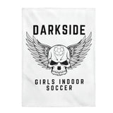 DarkSide - WingSkull - Velveteen Plush Blanket (White)