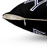 Navy Devils - Spun Polyester Square Pillow (Black)