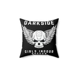 Darkside - WingSkull - Spun Polyester Square Pillow (Black)