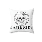 Darkside - FlowerSkull- Spun Polyester Square Pillow (White)