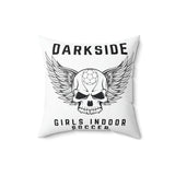 Darkside - WingSkull - Spun Polyester Square Pillow (White)
