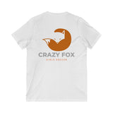 Crazy Fox Jersey Short Sleeve V-Neck Tee (Womens)