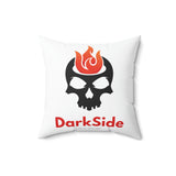 Darkside - FlameSkull- Spun Polyester Square Pillow (White)
