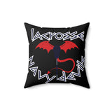 Navy Devils - Spun Polyester Square Pillow (Black)