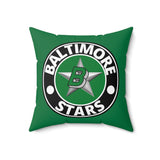 Baltimore Stars - Spun Polyester Square Pillow (White)
