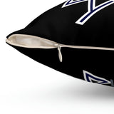 Navy Devils - Spun Polyester Square Pillow (Black)
