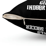 Darkside - RoseSkull- Spun Polyester Square Pillow (Black)