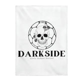 DarkSide - FlowerSkull - Velveteen Plush Blanket (White)