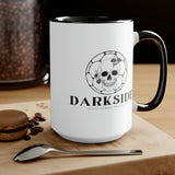 DarkSide - FlowerSkull - Two-Tone Coffee Mugs, 15oz