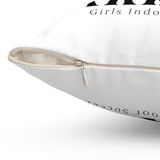 Darkside - FlowerSkull- Spun Polyester Square Pillow (White)