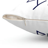Navy Devils -  Spun Polyester Square Pillow (White)