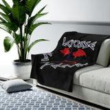 Navy Devils - Velveteen Plush Blanket (Black)