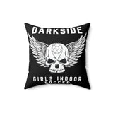 Darkside - WingSkull - Spun Polyester Square Pillow (Black)