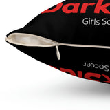 Darkside - FlameSkull- Spun Polyester Square Pillow (Black)