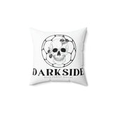 Darkside - FlowerSkull- Spun Polyester Square Pillow (White)