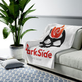 DarkSide - FlameSkull - Velveteen Plush Blanket (White)