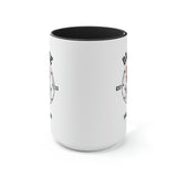 DarkSide - RoseSkull - Two-Tone Coffee Mugs, 15oz