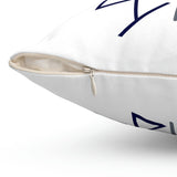 Navy Devils -  Spun Polyester Square Pillow (White)