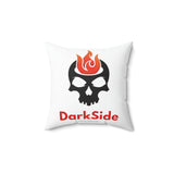 Darkside - FlameSkull- Spun Polyester Square Pillow (White)