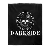 DarkSide - FlowerSkull - Velveteen Plush Blanket (Black)