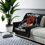 DarkSide - RoseSkull - Velveteen Plush Blanket (Black)