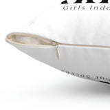 Darkside - FlowerSkull- Spun Polyester Square Pillow (White)