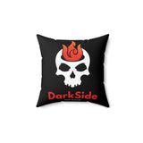 Darkside - FlameSkull- Spun Polyester Square Pillow (Black)