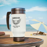 DarkSide - WingSkull - Stainless Steel Travel Mug with Handle, 14oz (White)