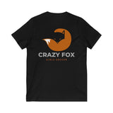 Crazy Fox Jersey Short Sleeve V-Neck Tee (Womens)