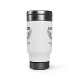 DarkSide - WingSkull - Stainless Steel Travel Mug with Handle, 14oz (White)