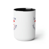 Navy Devils - Two-Tone Coffee Mugs, 15oz