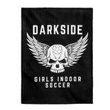 DarkSide - WingSkull - Velveteen Plush Blanket (Black)