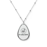 DarkSide - FlowerSkull - Oval Necklace