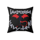 Navy Devils - Spun Polyester Square Pillow (Black)