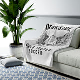 DarkSide - WingSkull - Velveteen Plush Blanket (White)