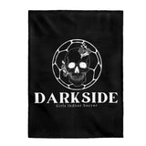 DarkSide - FlowerSkull - Velveteen Plush Blanket (Black)