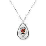 DarkSide - RoseSkull - Oval Necklace