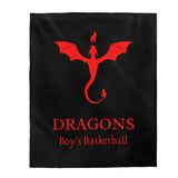 Dragons - Velveteen Plush Blanket (Black)