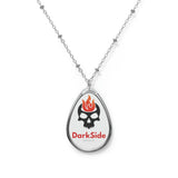 DarkSide - FlameSkull - Oval Necklace