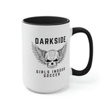 DarkSide - WingSkull - Two-Tone Coffee Mugs, 15oz