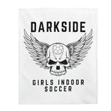 DarkSide - WingSkull - Velveteen Plush Blanket (White)